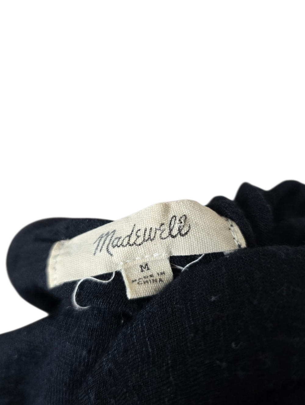Madewell Black T Shirt Short Sleeves Viscose Lightweight M - Picture 7 of 9